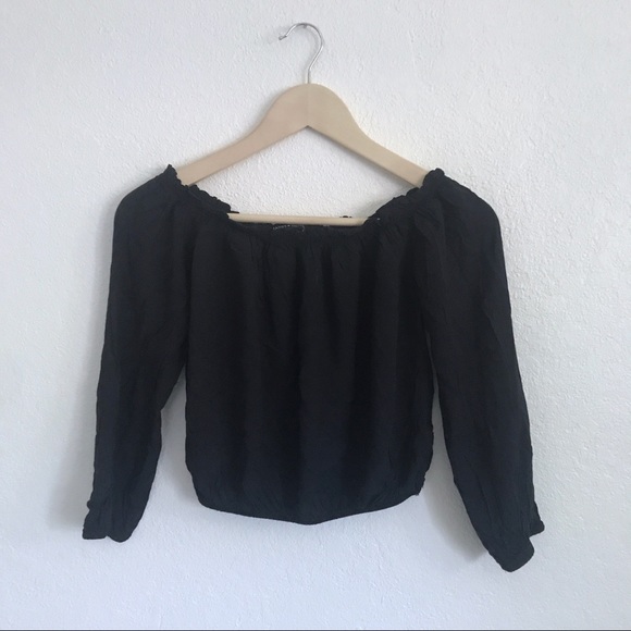 Brandy Melville Tops - Brandy Melville Maura navy off shoulder top